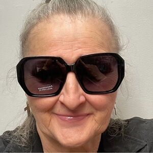 Oversized Black Geometric Sunglasses